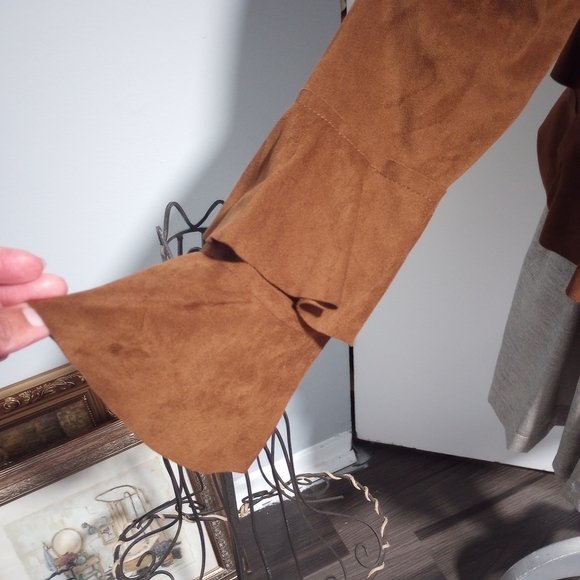 INC Brown Faux Suede Jacket - Picture 8 of 9